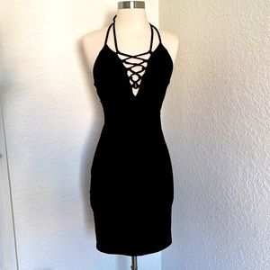 Strappy Little Black Cocktail Dress